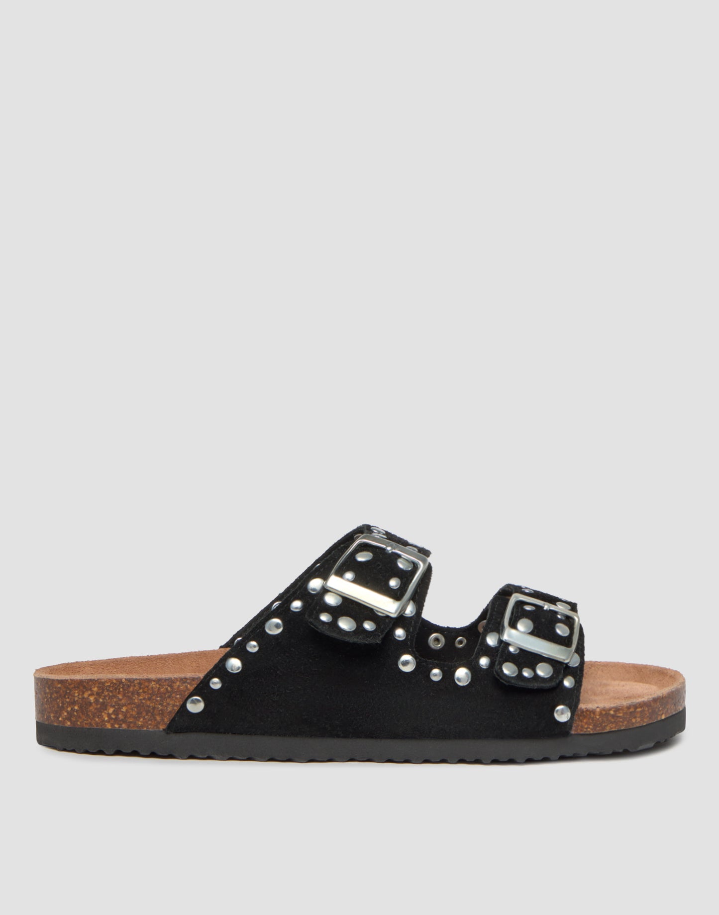 Double Buckle Ergonomic Sandal with Studs
