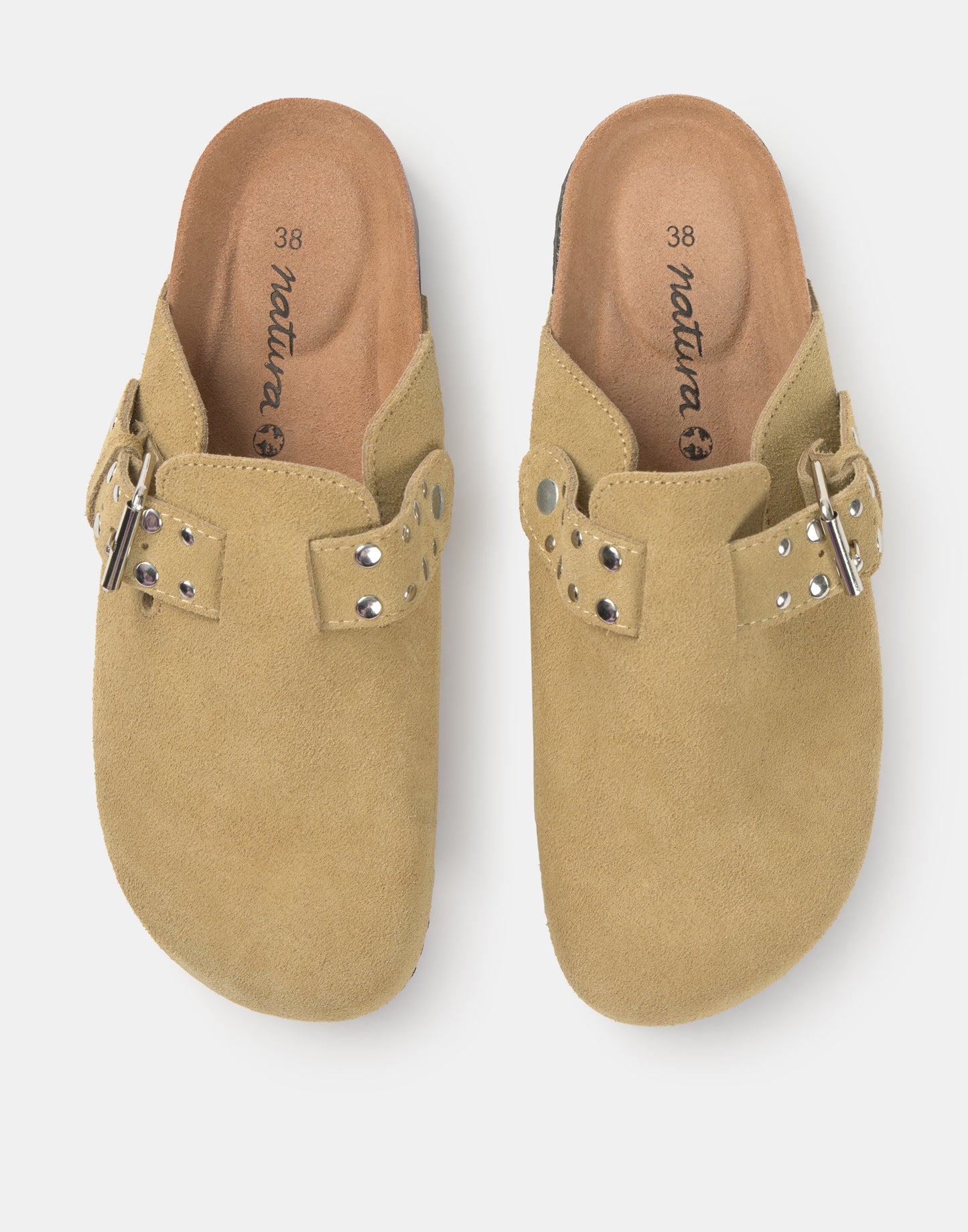 Zueco ergonómico piel tachuelas