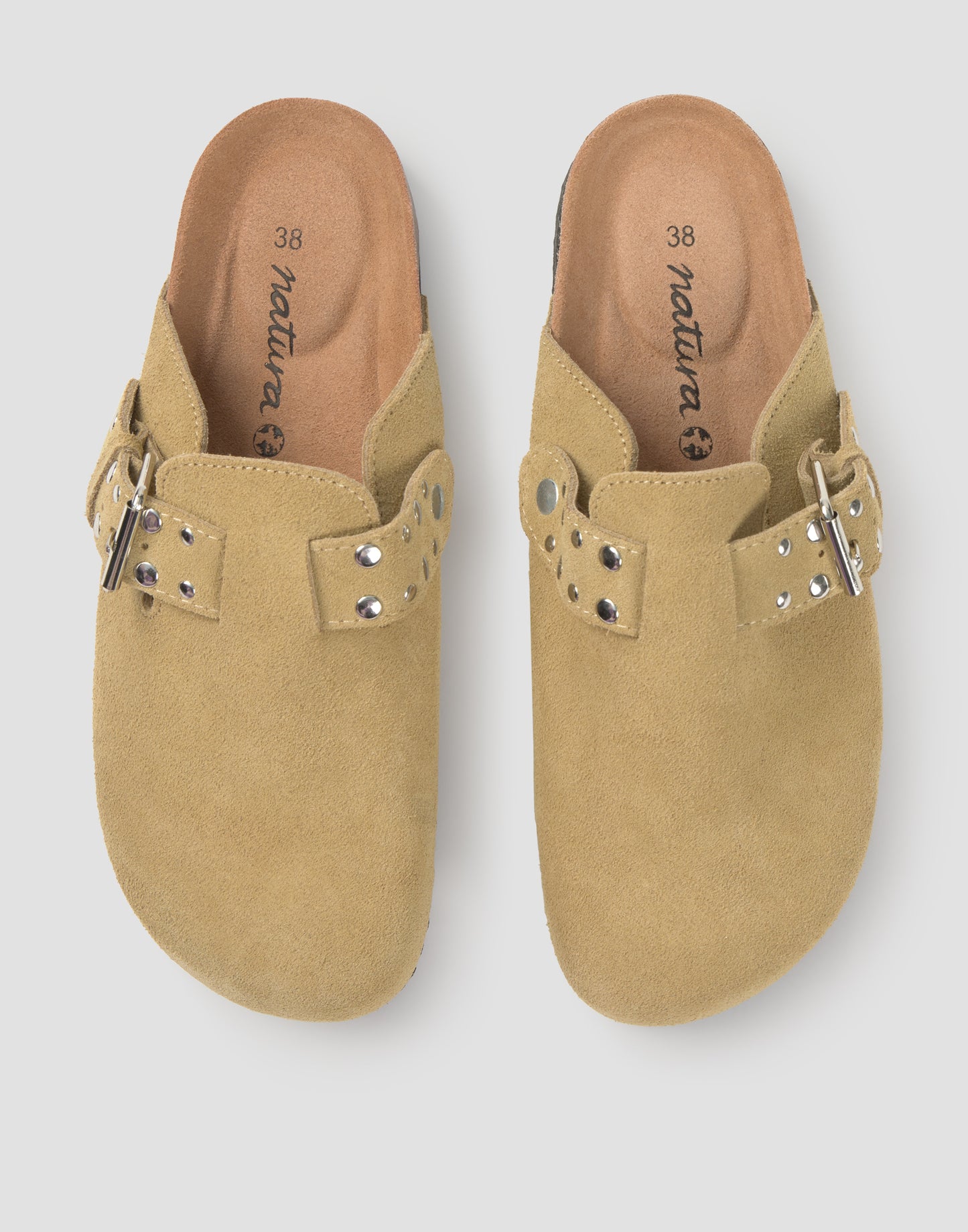 Esclop ergonòmic de pell amb tatxes