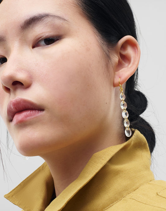 Pendientes largos piedra