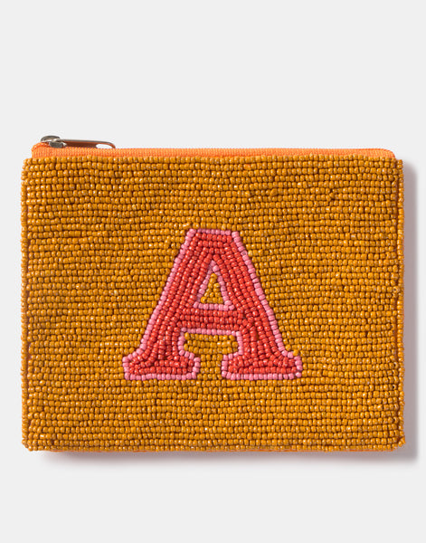 Portamonete con perline Alfabeto