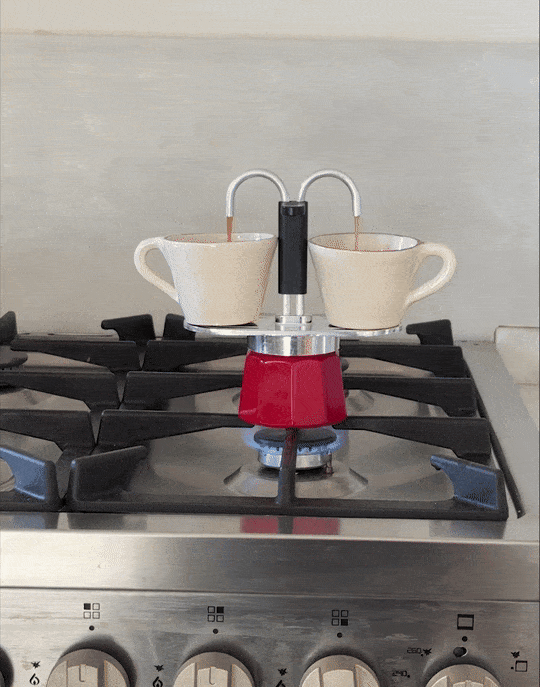 Italienische Kaffeemaschine für zwei