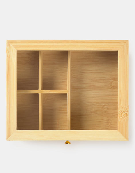 Joyero dos pisos bambú