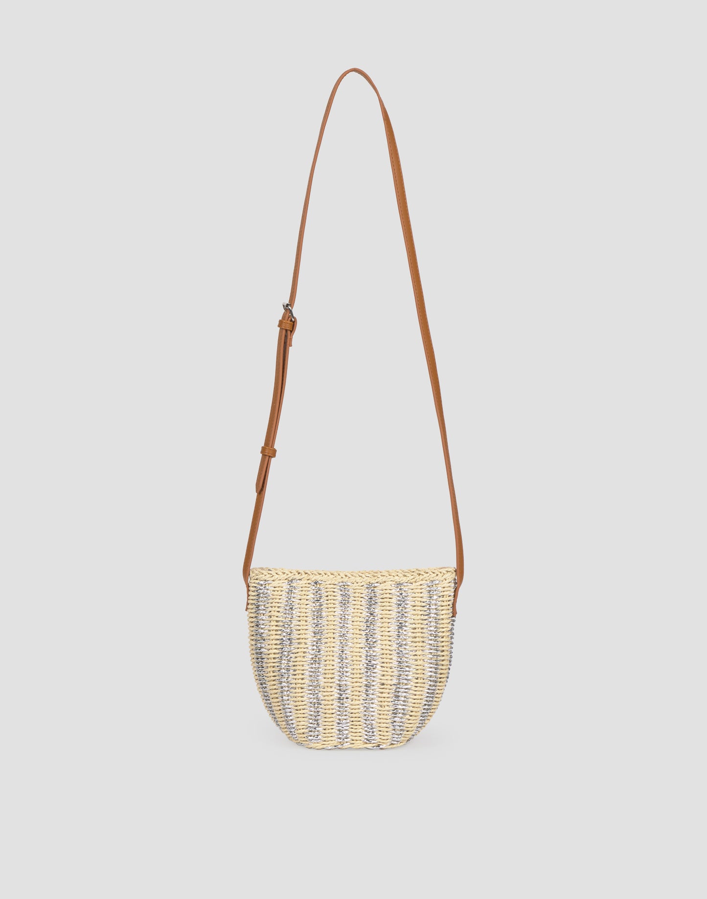 Kleine geflochtene Tasche Silver