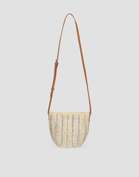 Kleine geflochtene Tasche Silver