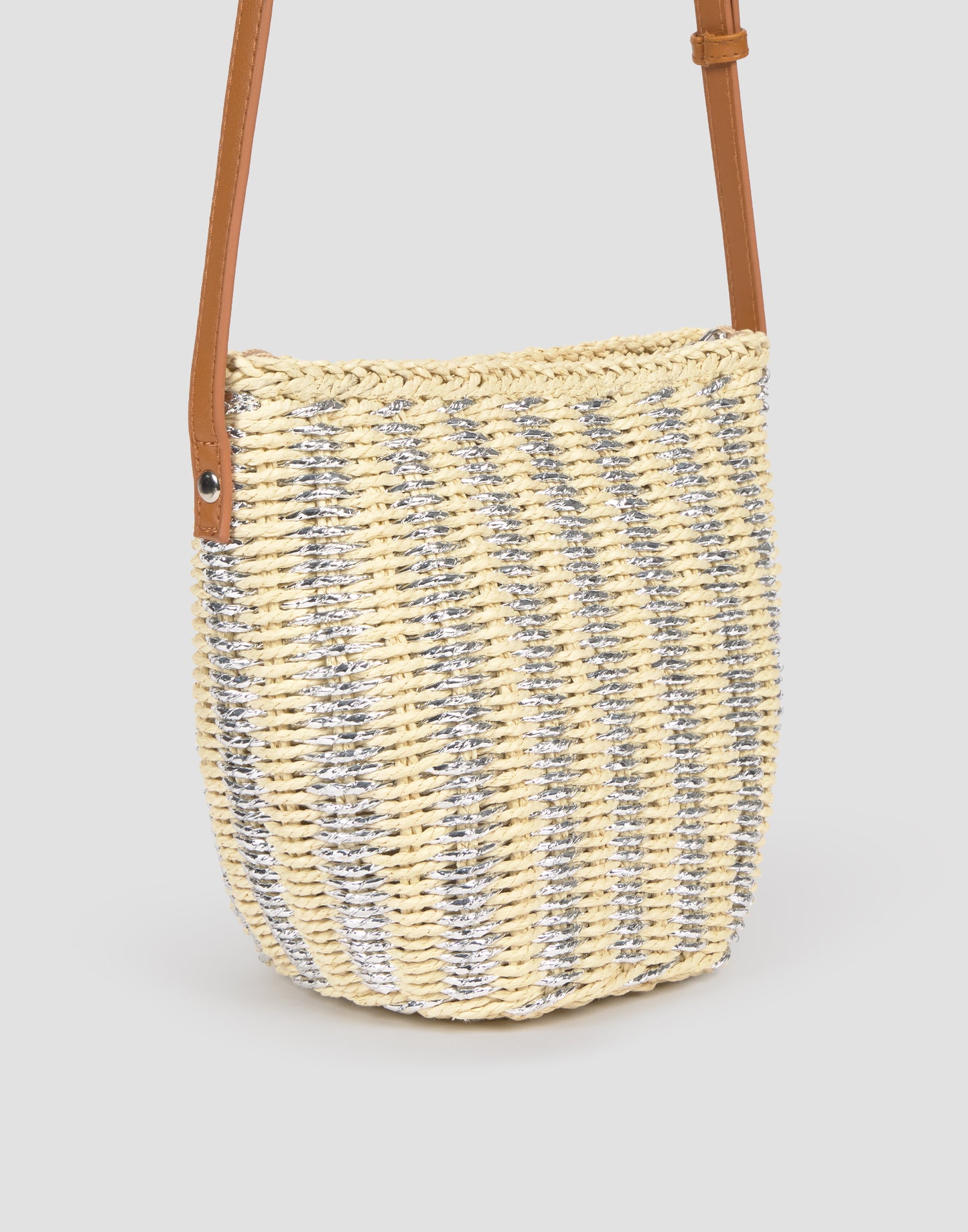 Kleine geflochtene Tasche Silver