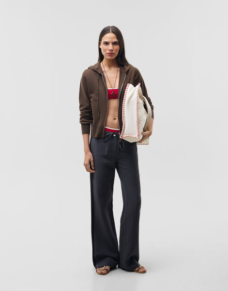 Chaqueta punto cremallera Flor