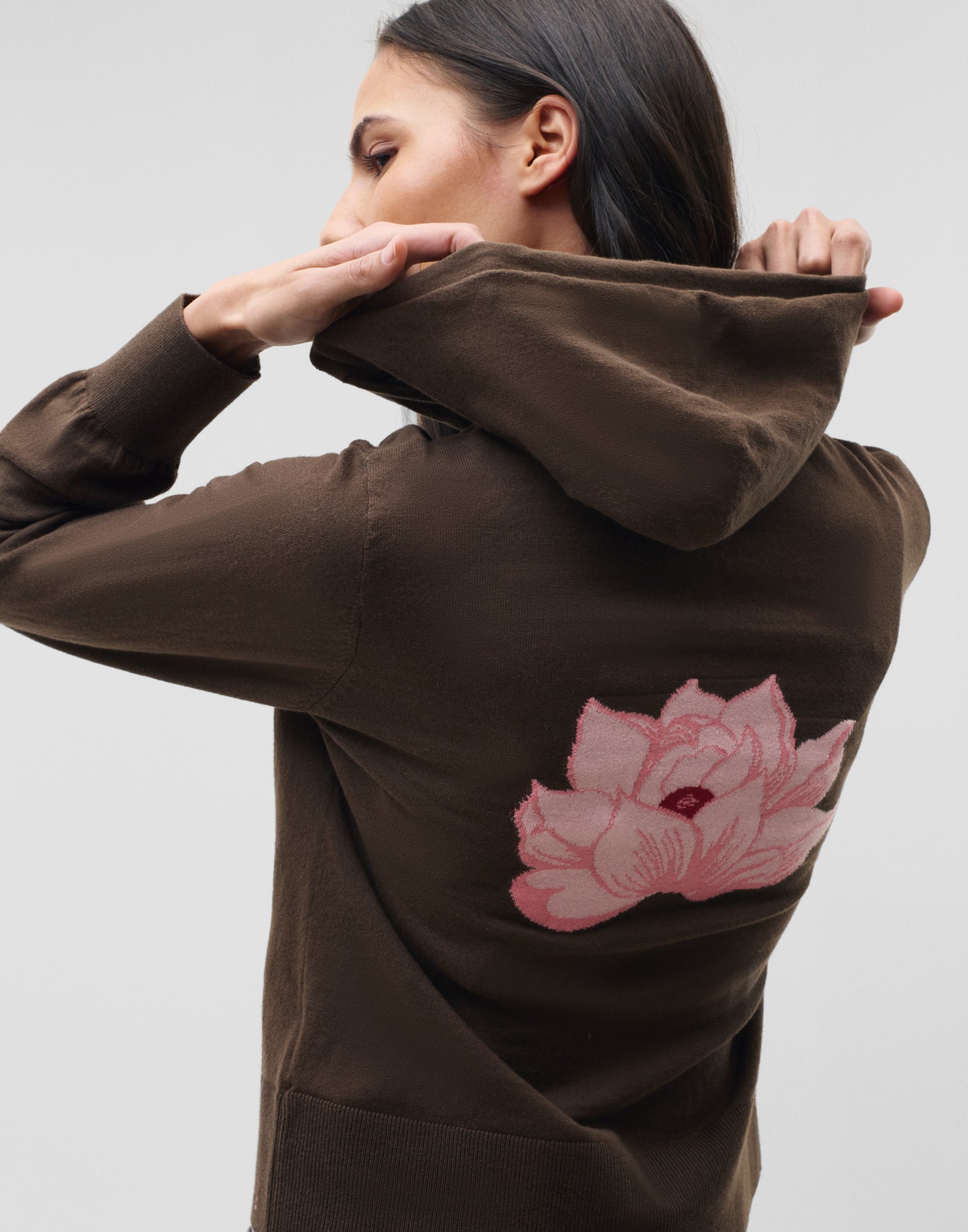 Chaqueta punto cremallera Flor