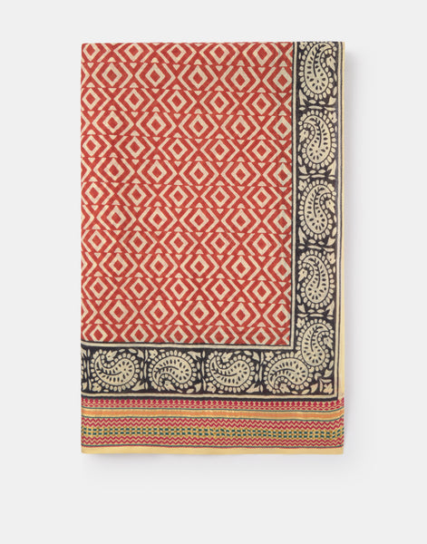 Pareo sari print geométrico