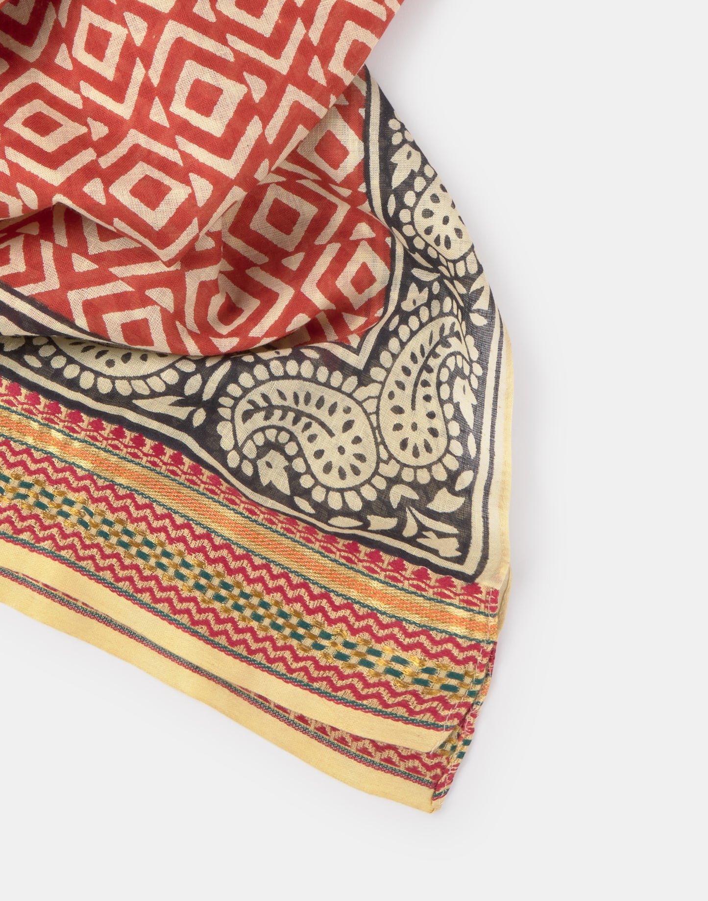 Pareo sari print geométrico