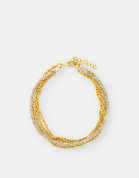 Gold- und Silberarmband