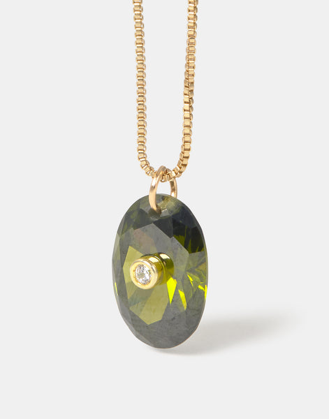 Collar charm piedra brillante