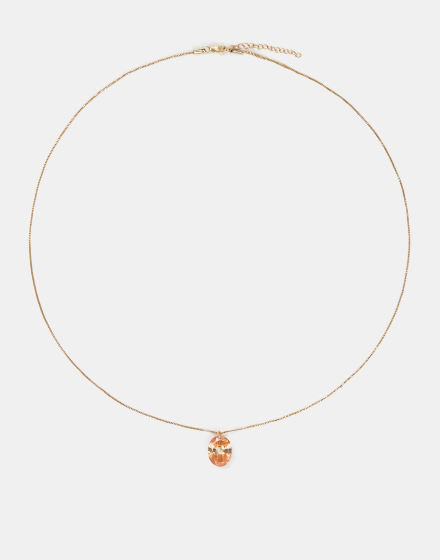 Collar charm piedra brillante