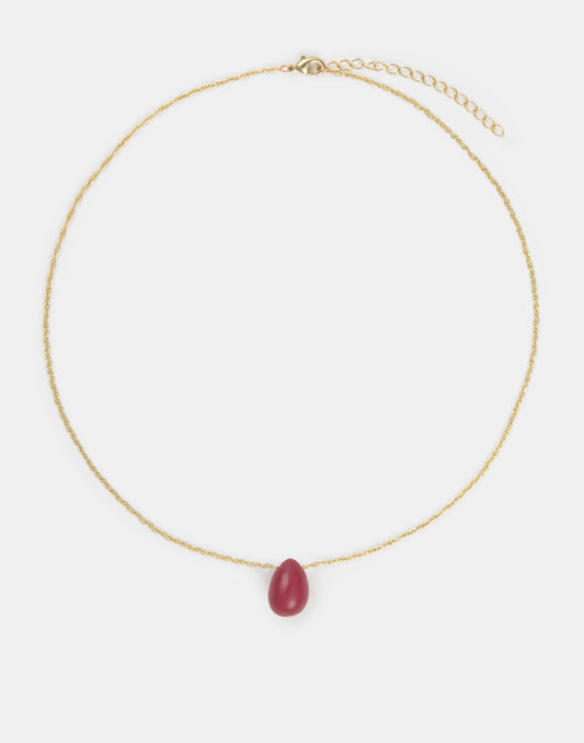 Red jasper charm necklace