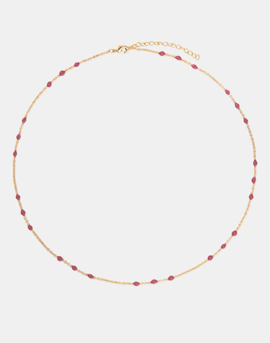 Enamel charm necklace