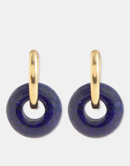 Pendientes aro lapislázuli
