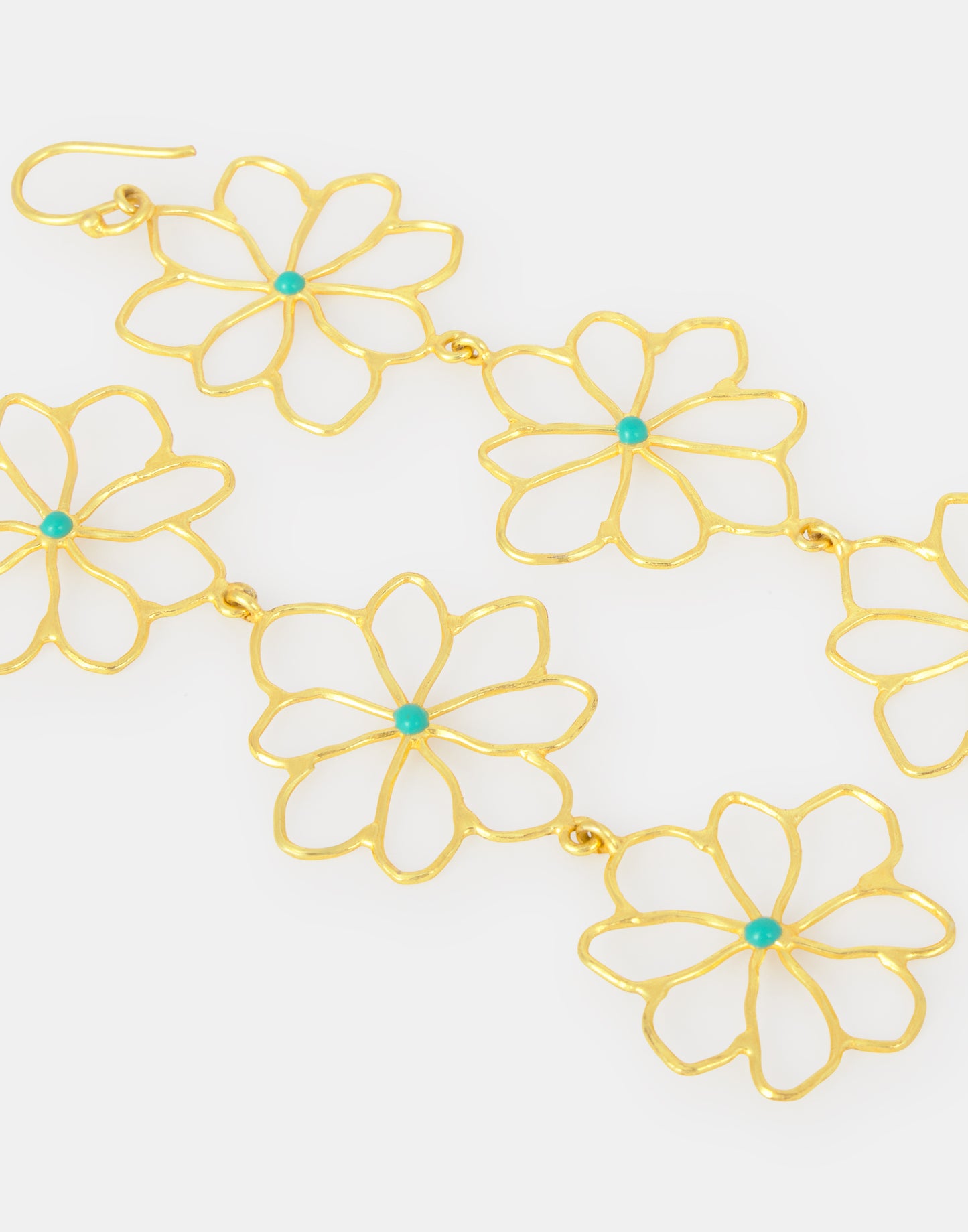 Pendientes largos flores