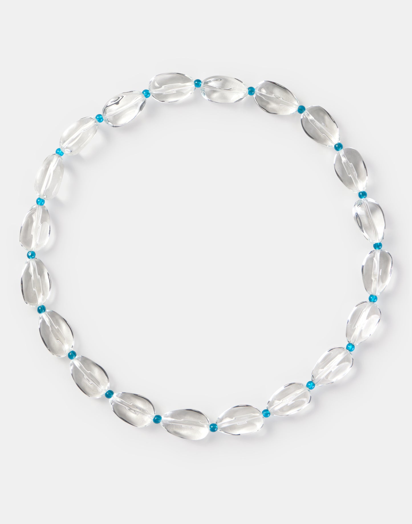 Transparent stone necklace