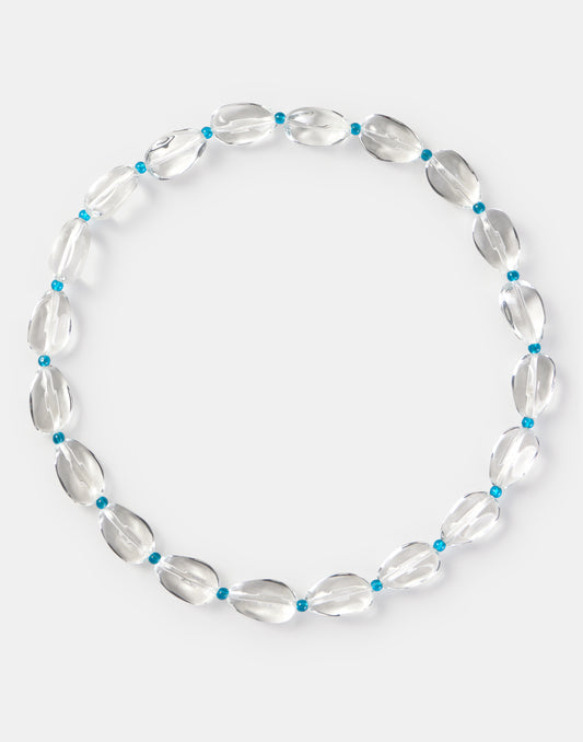 Transparent stone necklace