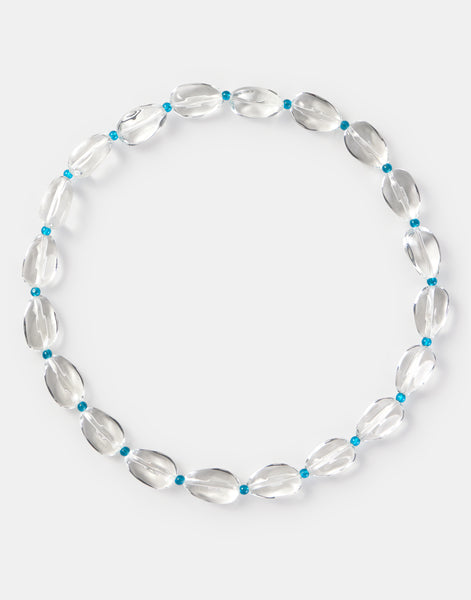 Transparent stone necklace
