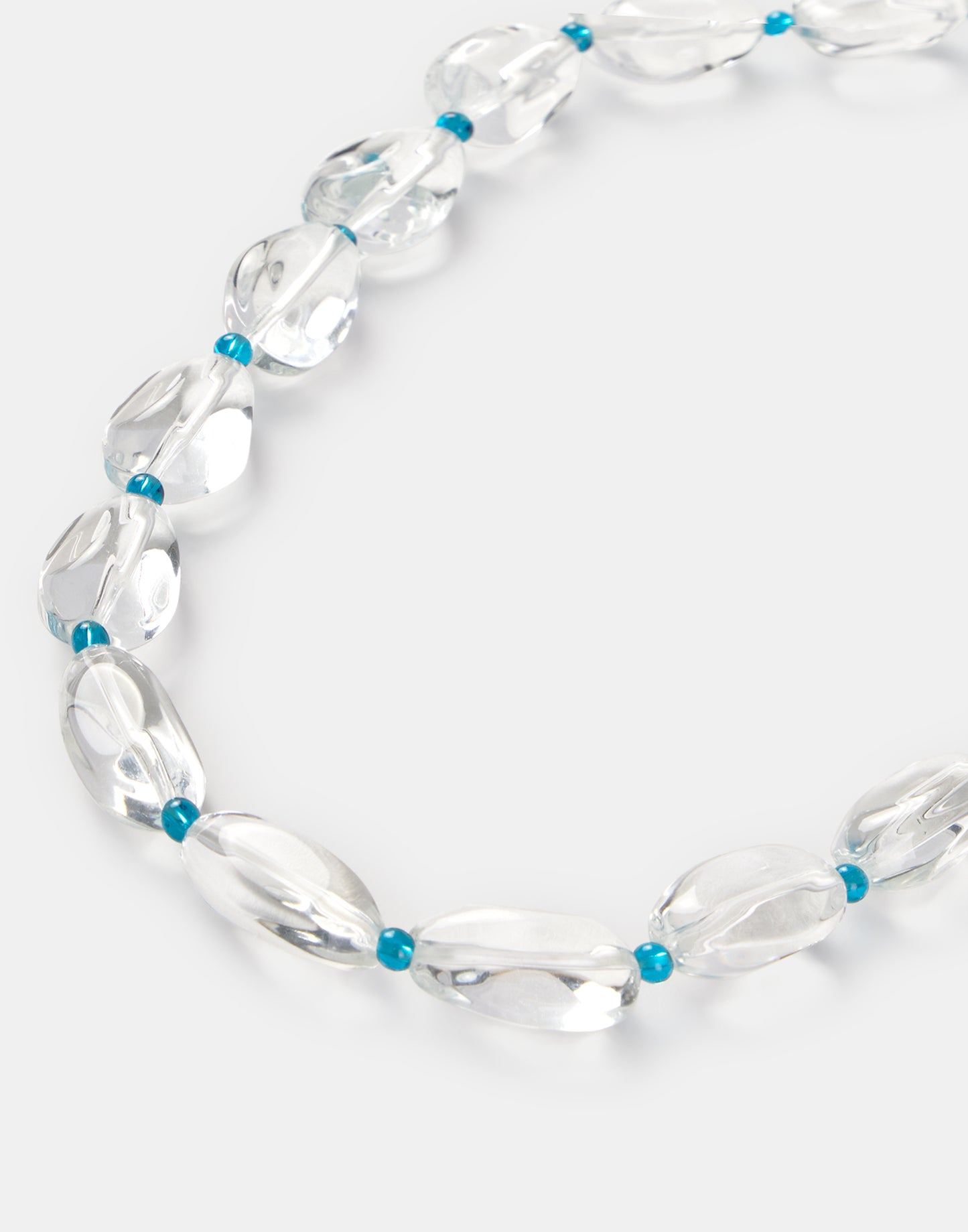 Transparent stone necklace