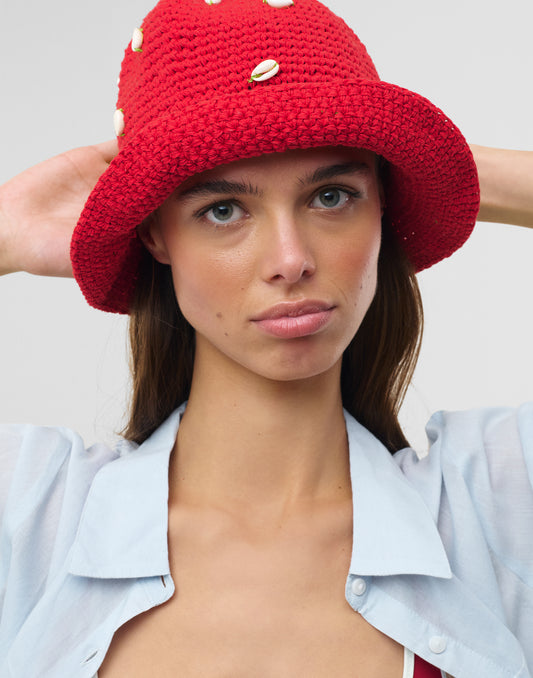 Cappello crochet conchiglie