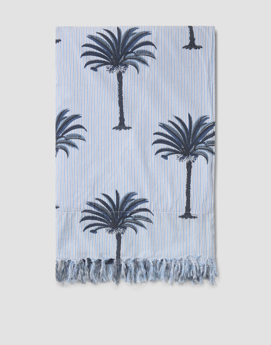 Pareo toalla palmera azul