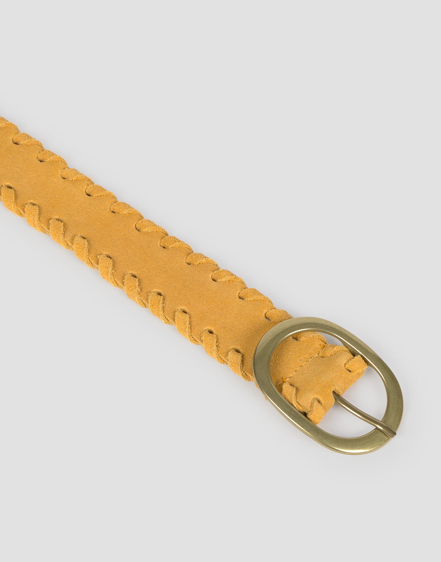 Cinturón serraje hebilla dorada