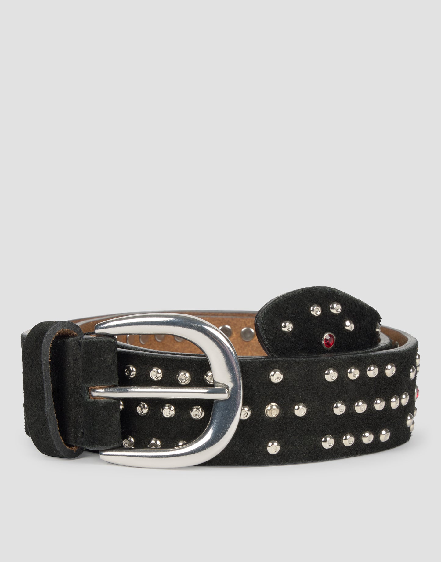 Wildledergürtel mit Nieten