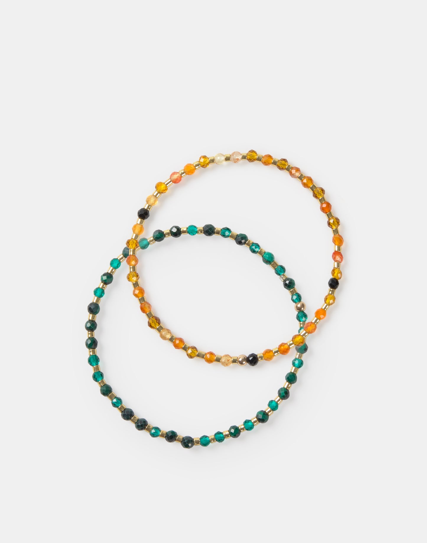 Pack 2 pulseras beads brillantes