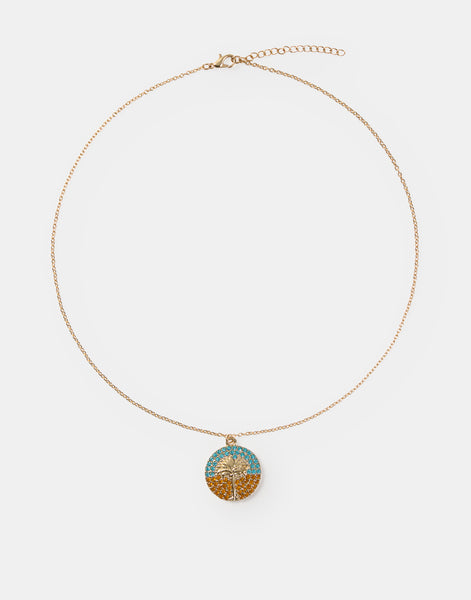 Collar palmera brillo