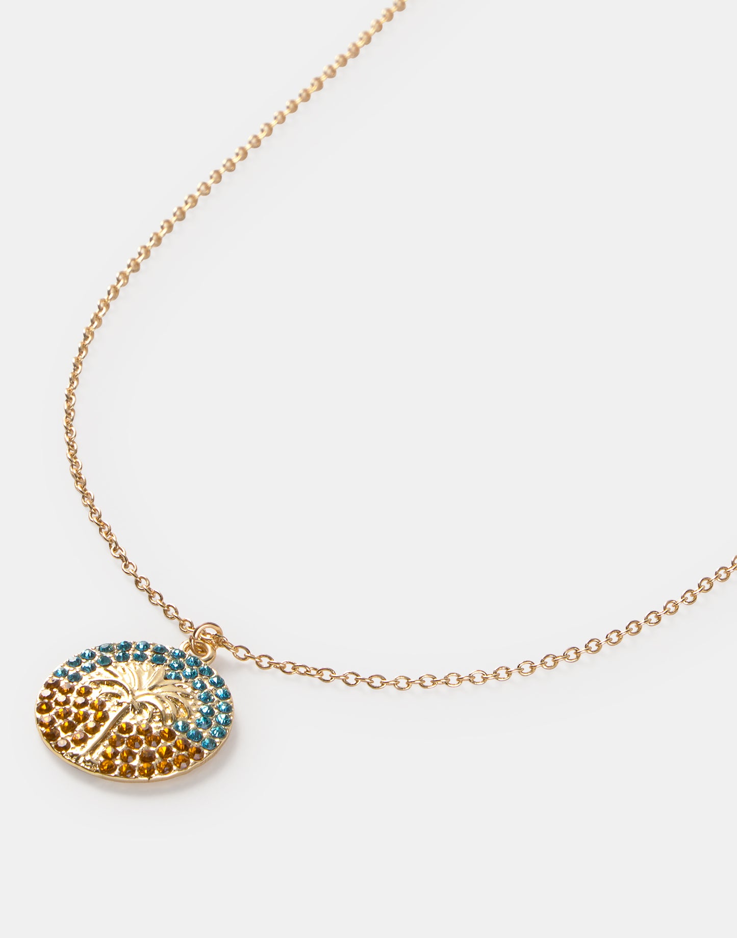 Collar palmera brillo