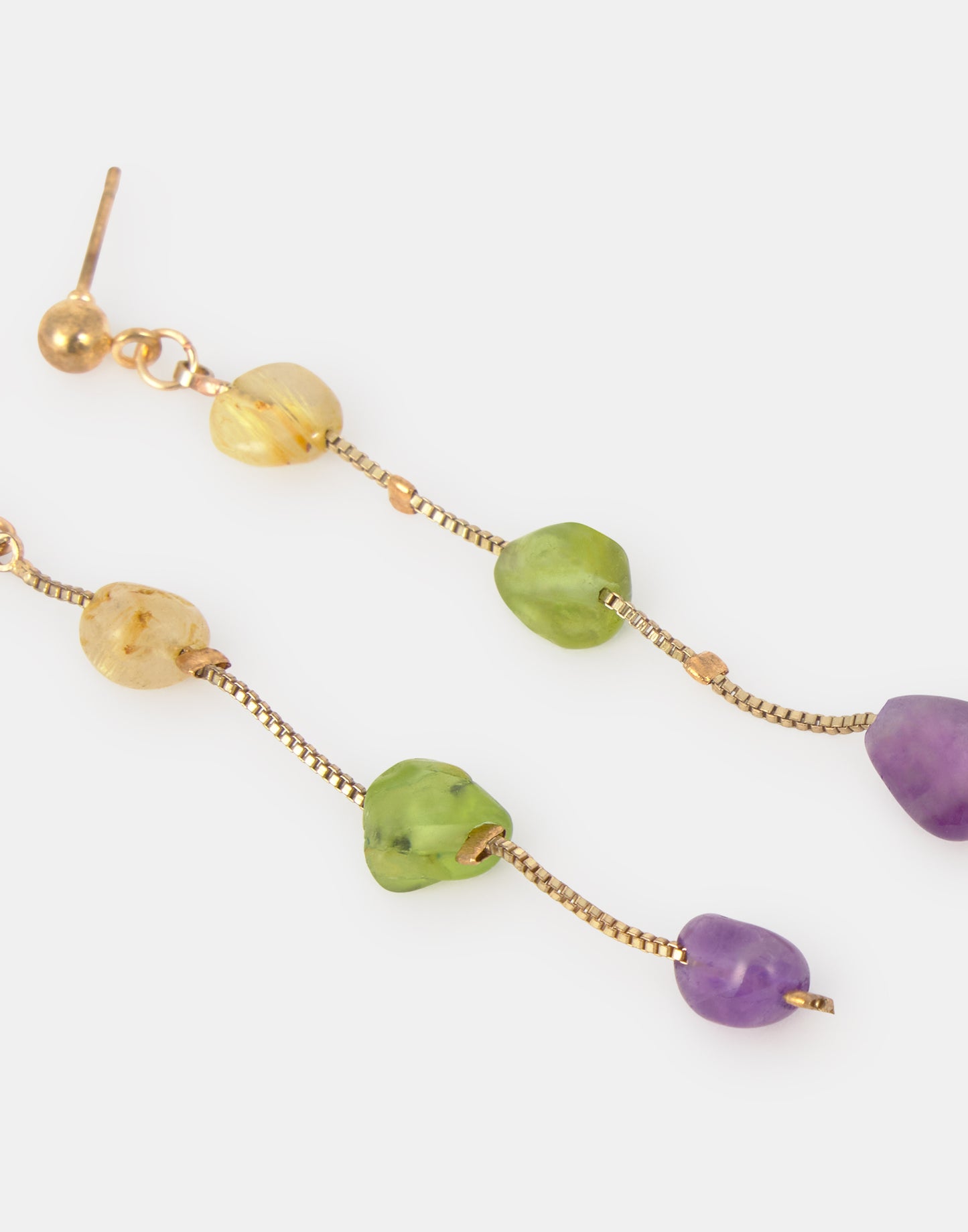 Pendientes largos piedras