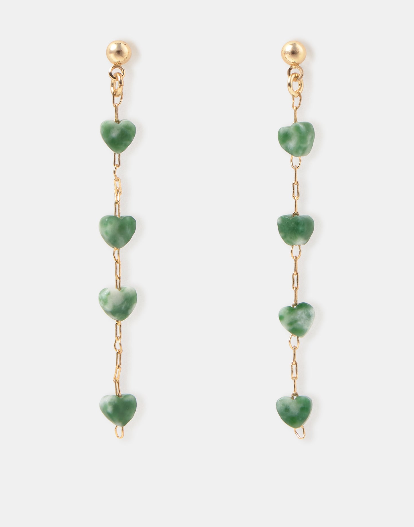 Pendientes corazón piedra