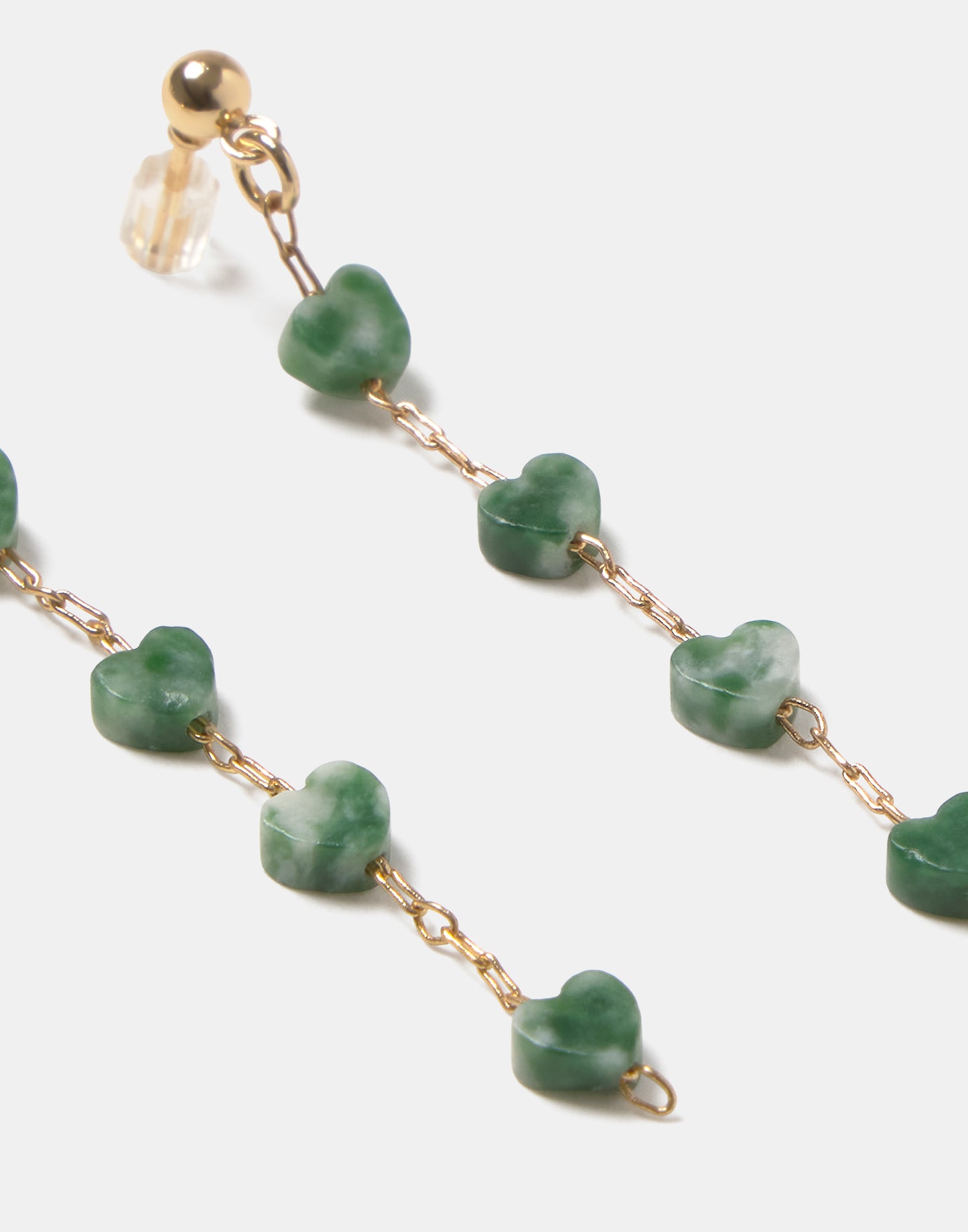 Pendientes corazón piedra