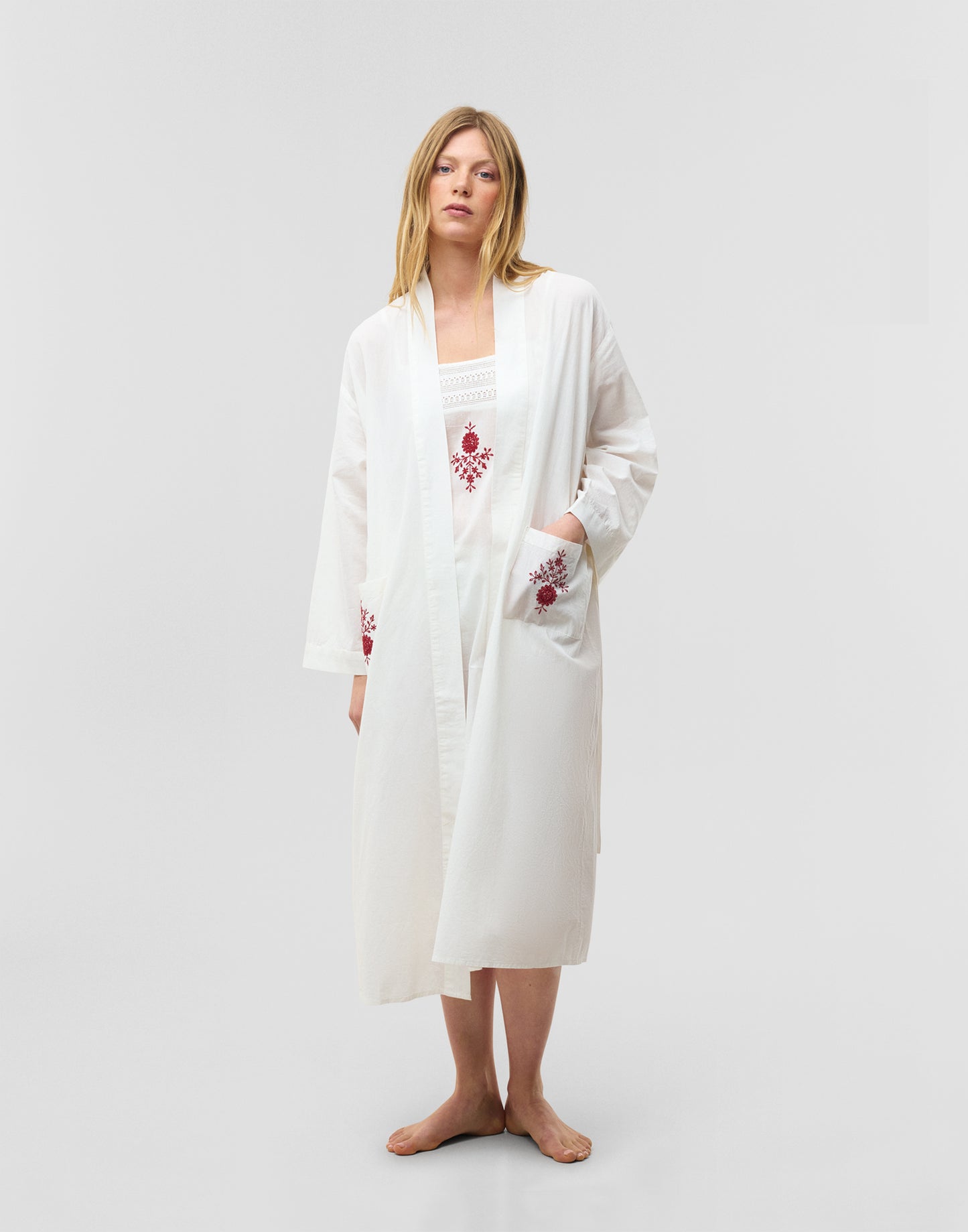 Kimono-Jacke Jaya bestickt