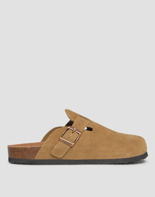 Zoccolo ergonomico uomo in pelle