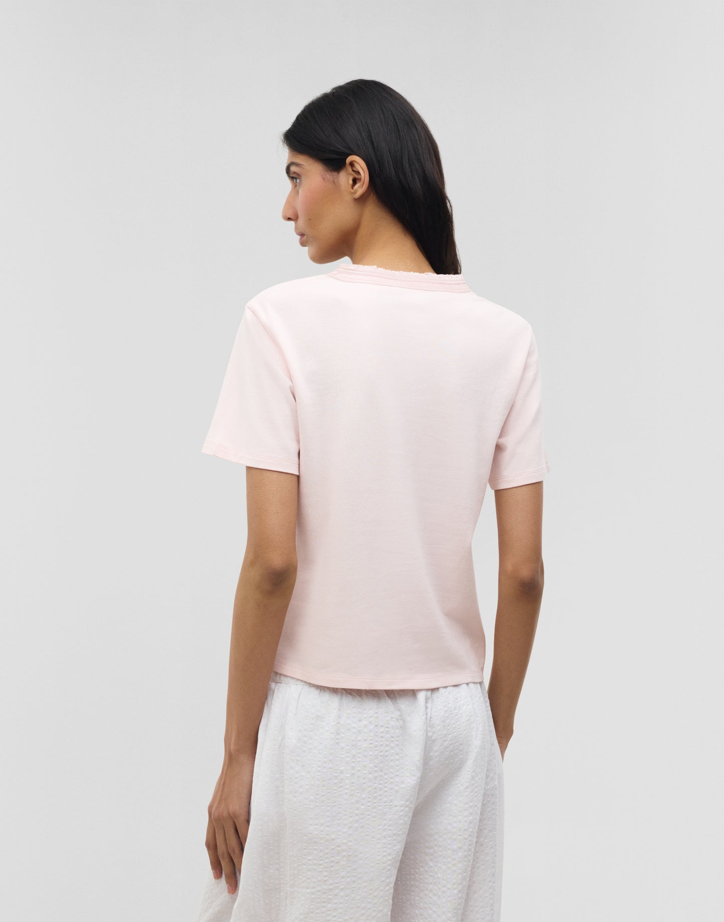 Camiseta ribete seda