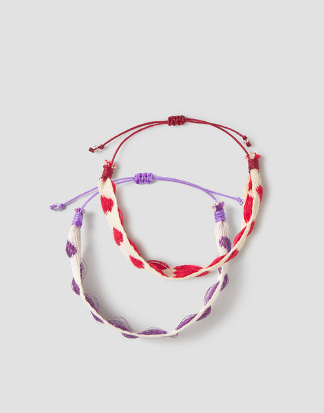 Pack 2 pulseras corazones