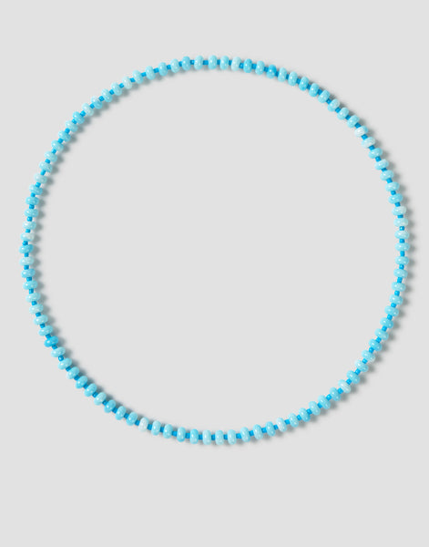 Collar largo piedra azul