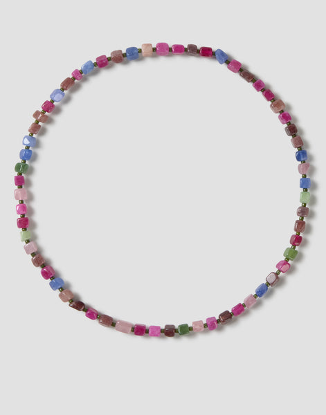 Collier pierres couleurs