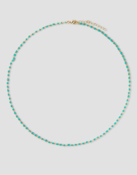 Collar bolitas engarzadas