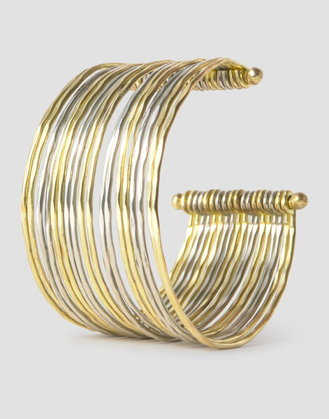 Pulsera rígida bicolor