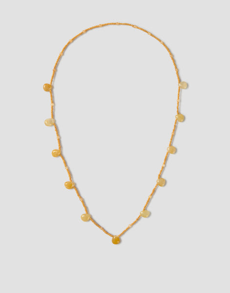 Collar beads piedras largo