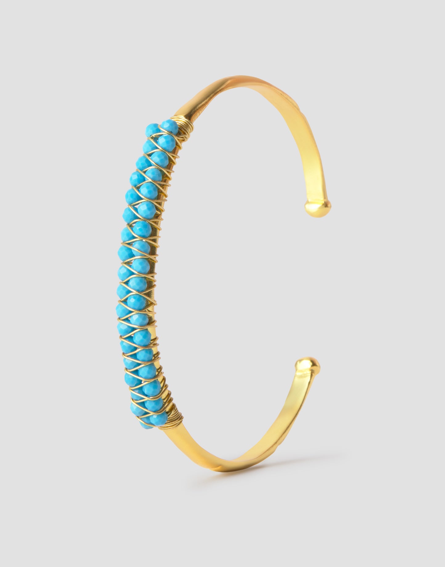 Pulsera rígida turquesas