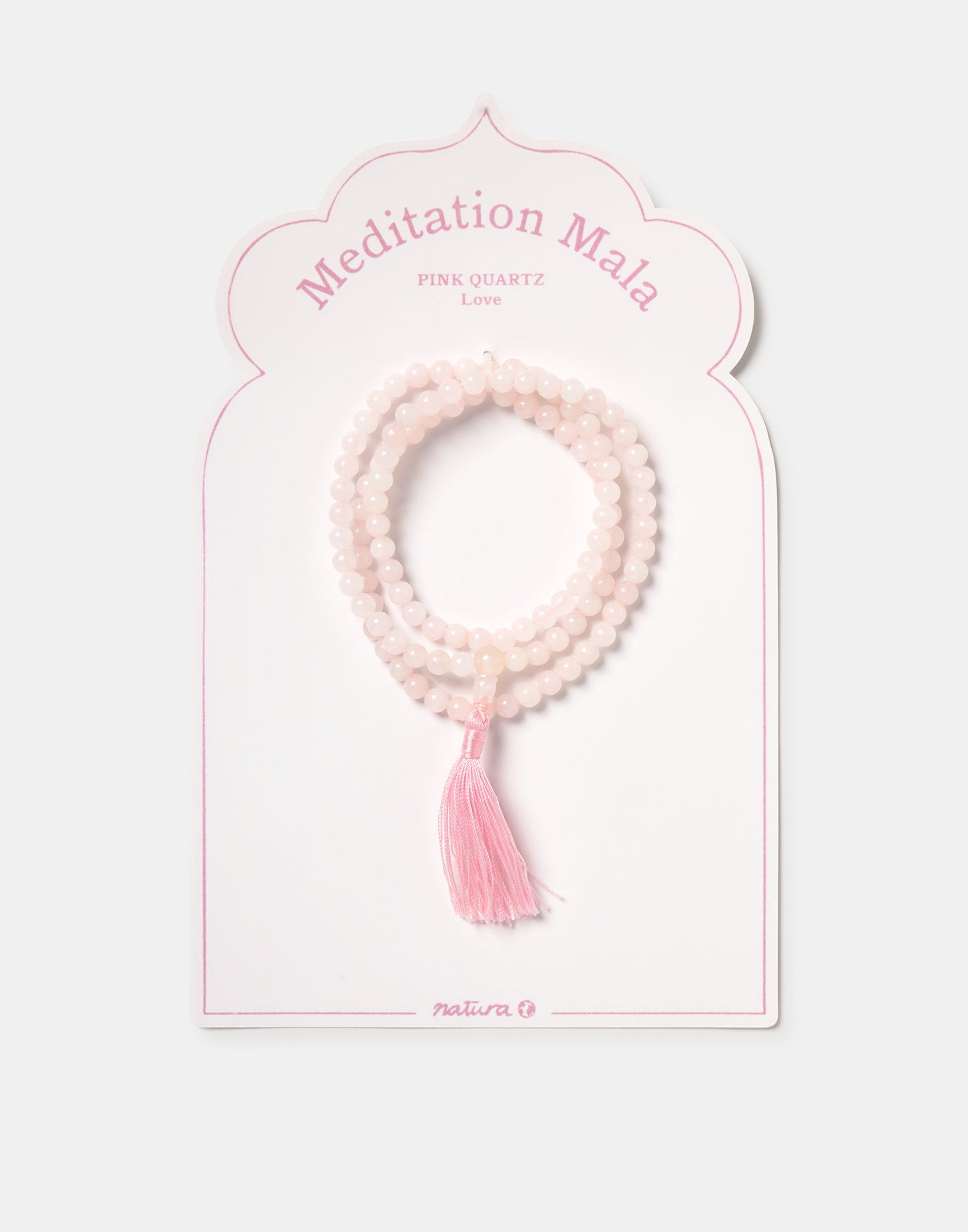 Collar malas cuarzo rosa