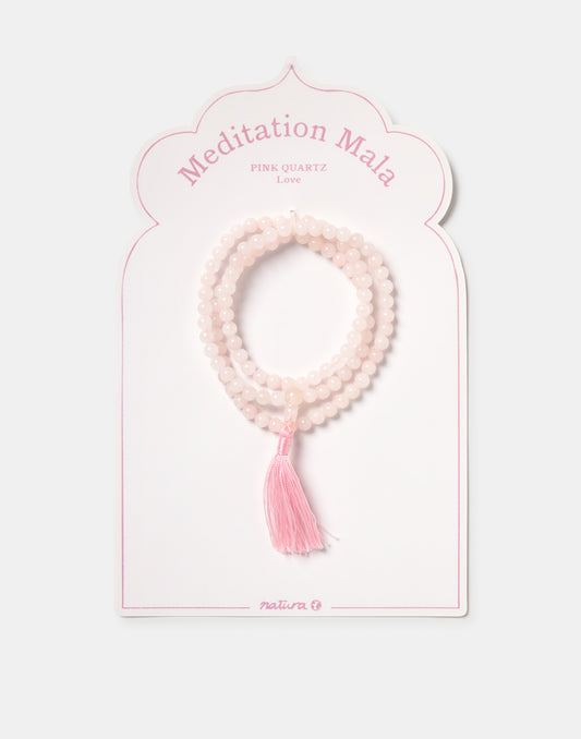 Collar malas cuarzo rosa