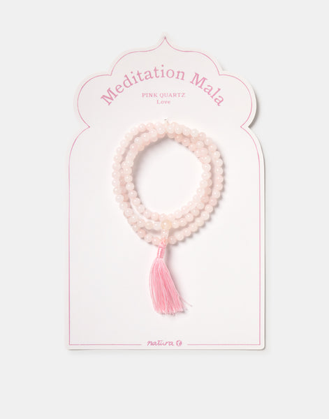 Collar malas cuarzo rosa