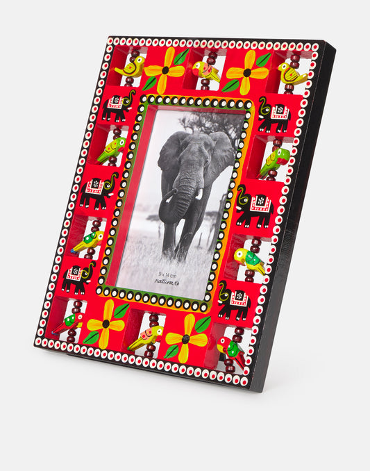 Marco pintado a mano pajaritos