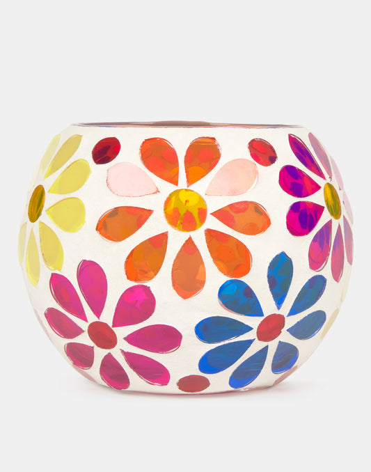 Vasito portavela mosaico